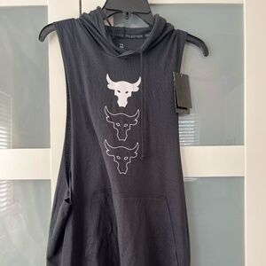 NEW Men's Under Armour Project Rock Payoff Sleeveless Hoodie